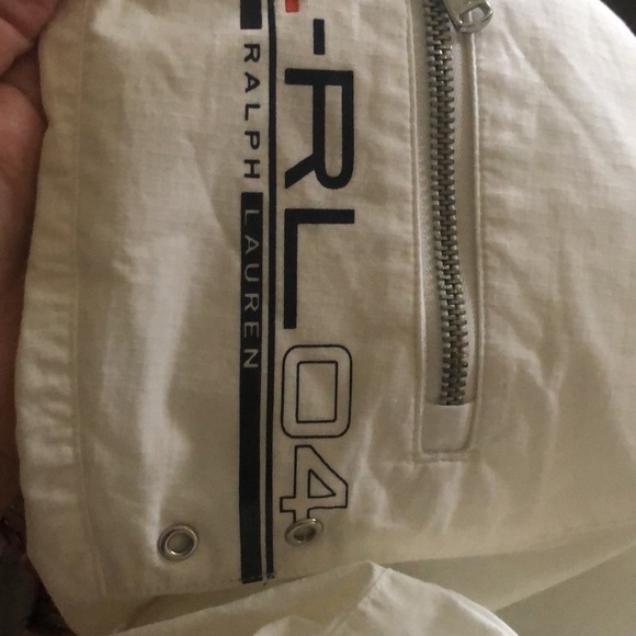 VTG Ralph Lauren Active White Logo Cotton Blend Capri Crop Pant Pockets Sz. 6X18 - Picture 5 of 7